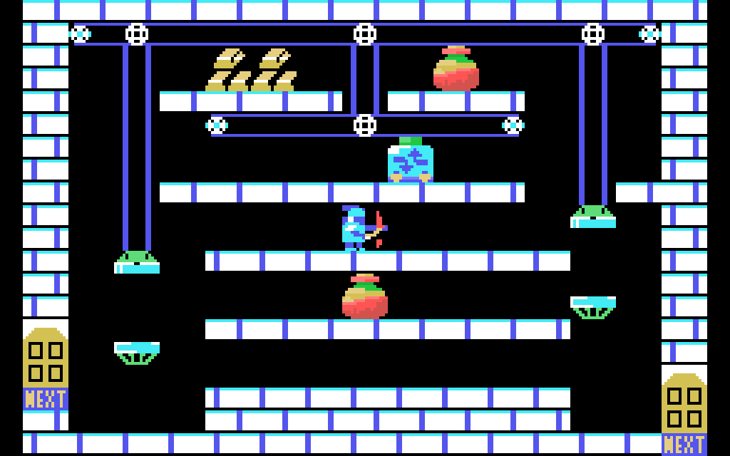 Room 23, the elevators in The Castle · MSX, 1985