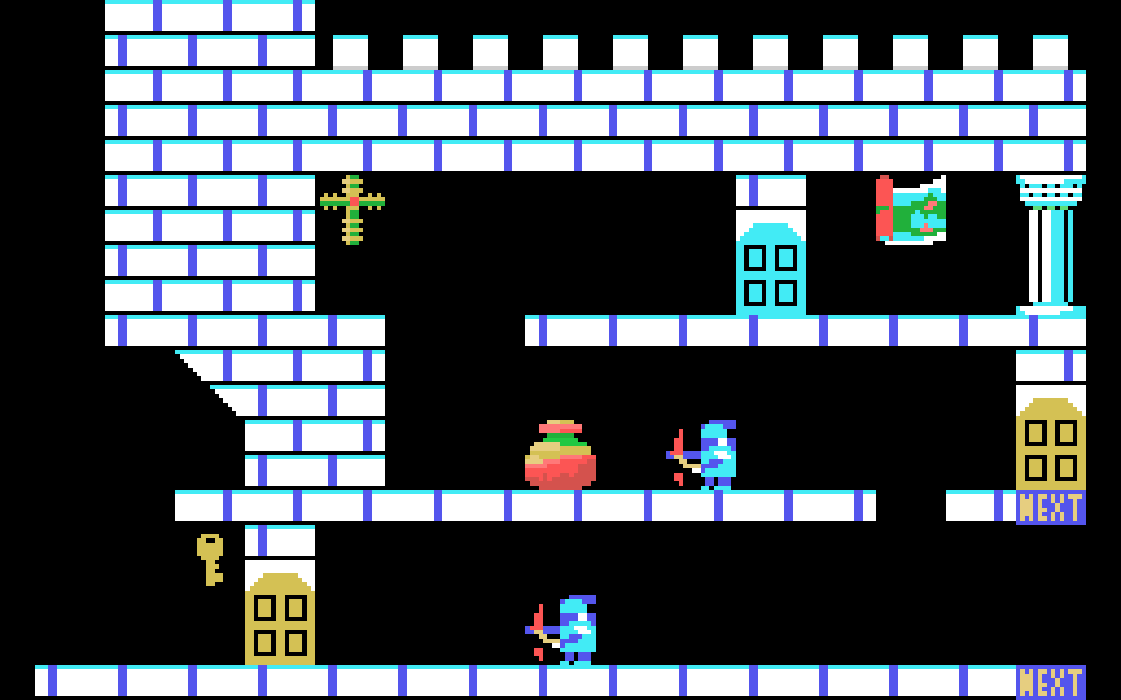 Room 70, the gate in The Castle · MSX, 1985